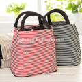 canvas bag Lunch bag hand pack a lunch box package Draw string stripe lunch box bag lunch bag